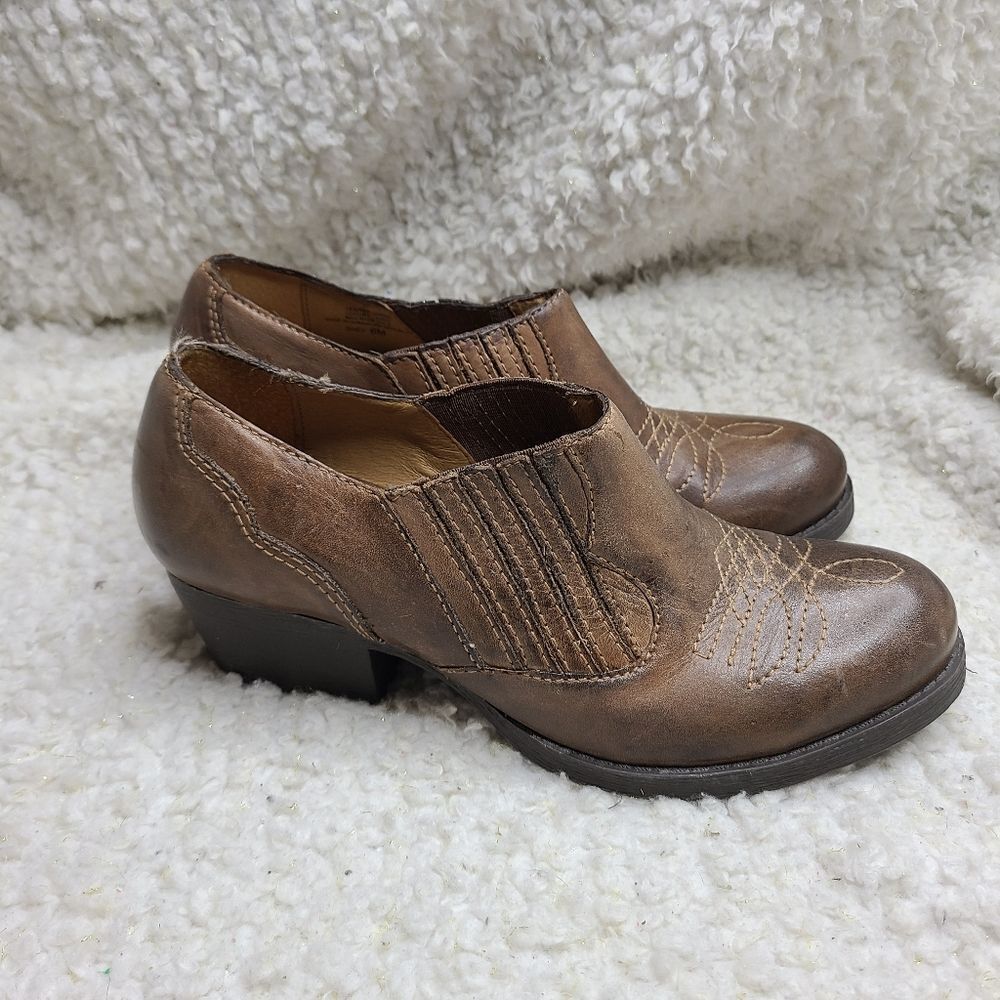 Nurture by Lamaze Brown Leather Ankle Cowboy Boot Booties Shoes Size‎ 6
